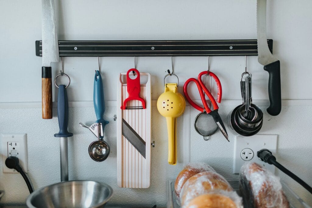 Kitchen Utensils on wall