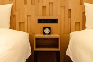 Sleeping environment with clock