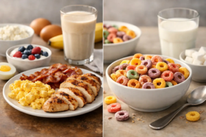 Protein Breakfast vs Cereal: Which Lasts Longer? 1 Protein Breakfast vs Cereal: Which Lasts Longer?